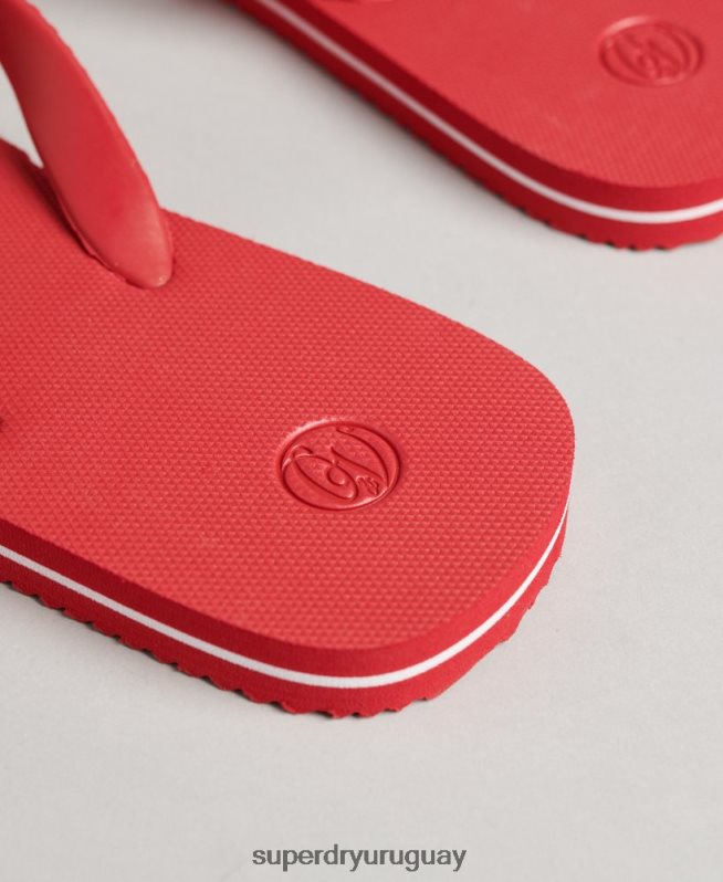 uy Superdry hombres chanclas clásicas antiguas rojo DT2N8Z1757 zapatos