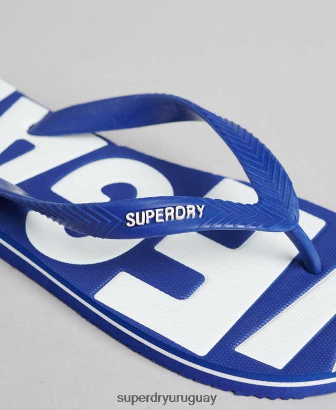 uy Superdry hombres chanclas clásicas veganas vintage azul DT2N8Z1921 zapatos