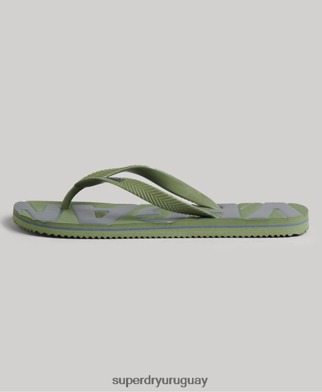 uy Superdry hombres chanclas clásicas veganas vintage caqui DT2N8Z1918 zapatos