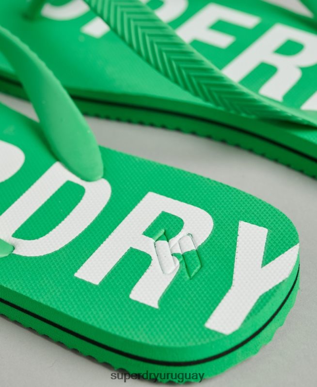uy Superdry hombres chanclas code essential verde DT2N8Z1932 zapatos