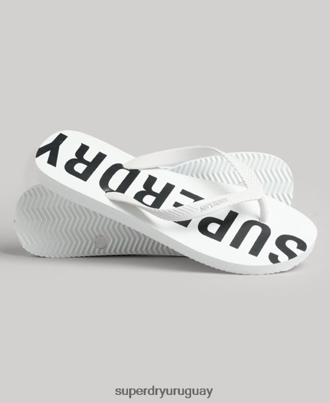 uy Superdry hombres chanclas deportivas code core blanco DT2N8Z62 zapatos