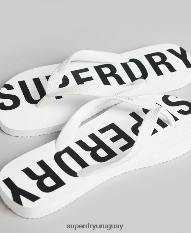 uy Superdry hombres chanclas deportivas code core blanco DT2N8Z62 zapatos