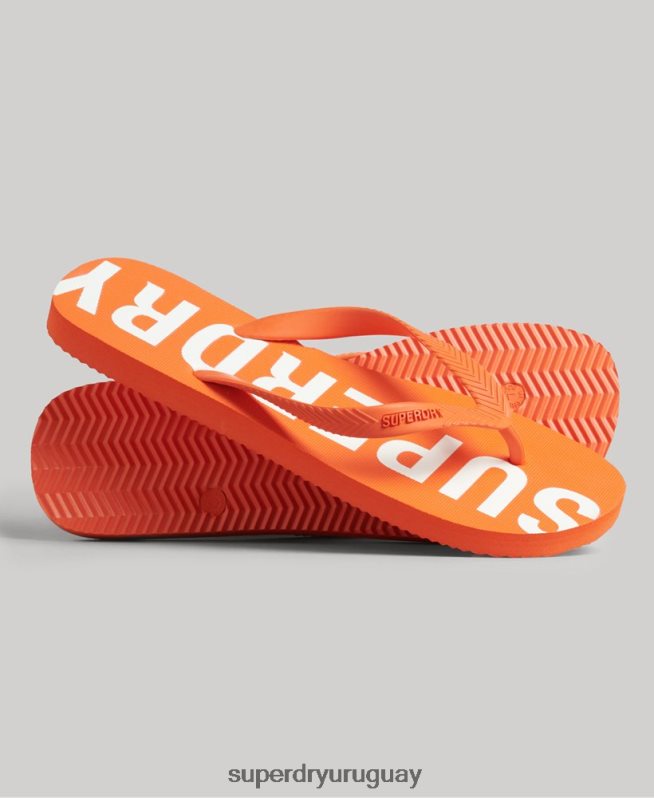 uy Superdry hombres chanclas deportivas code core naranja DT2N8Z1893 zapatos