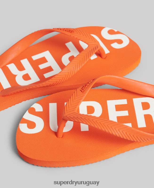 uy Superdry hombres chanclas deportivas code core naranja DT2N8Z1893 zapatos