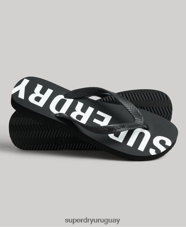 uy Superdry hombres chanclas deportivas code core negro DT2N8Z1915 zapatos