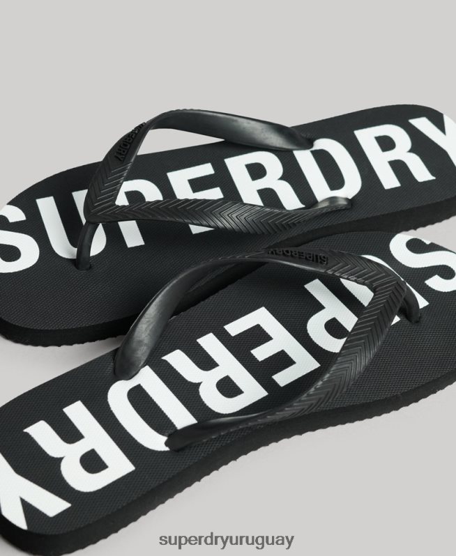 uy Superdry hombres chanclas deportivas code core negro DT2N8Z1915 zapatos