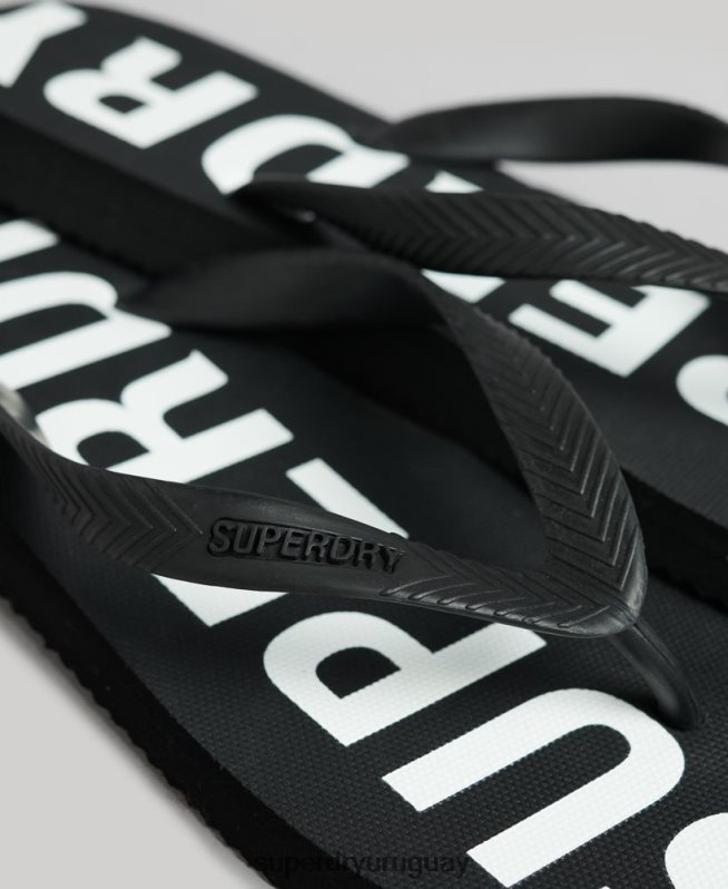 uy Superdry hombres chanclas deportivas code core negro DT2N8Z1915 zapatos