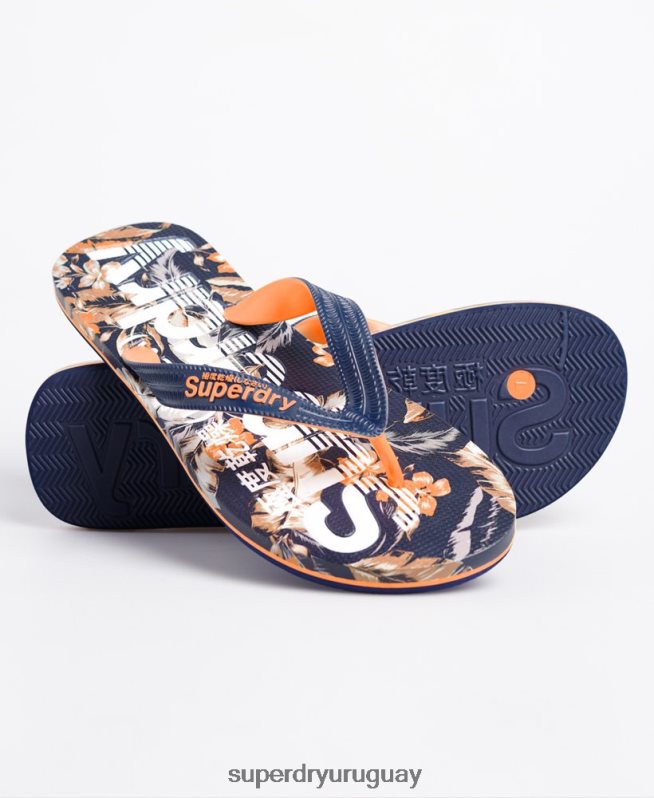 uy Superdry hombres chanclas estampadas multi DT2N8Z1951 zapatos
