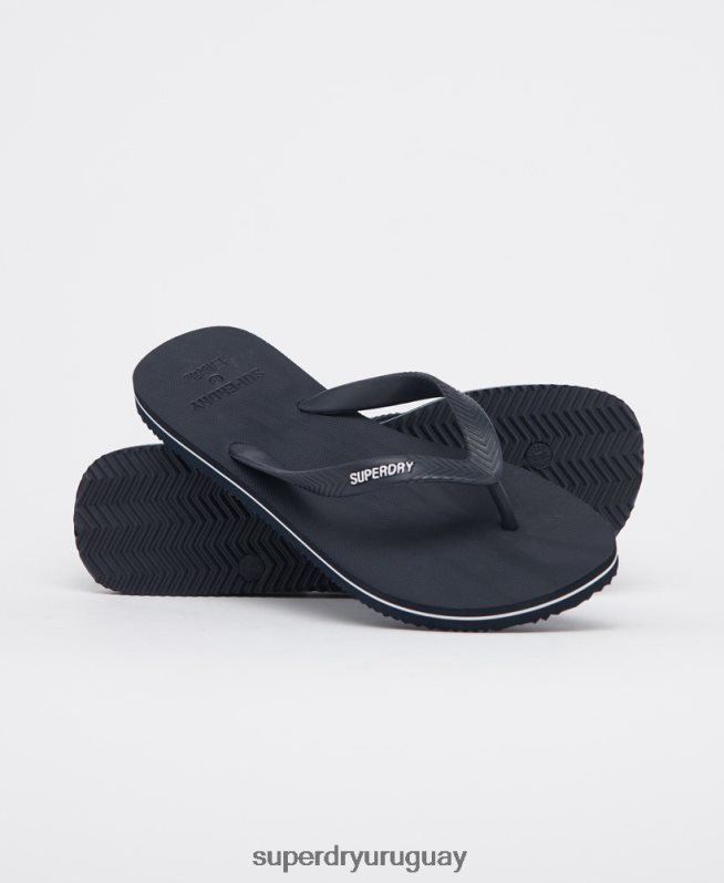uy Superdry hombres chanclas lisas esenciales Armada DT2N8Z1949 zapatos