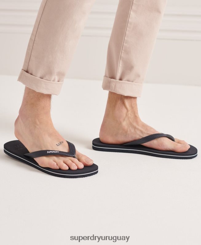 uy Superdry hombres chanclas lisas esenciales Armada DT2N8Z1949 zapatos