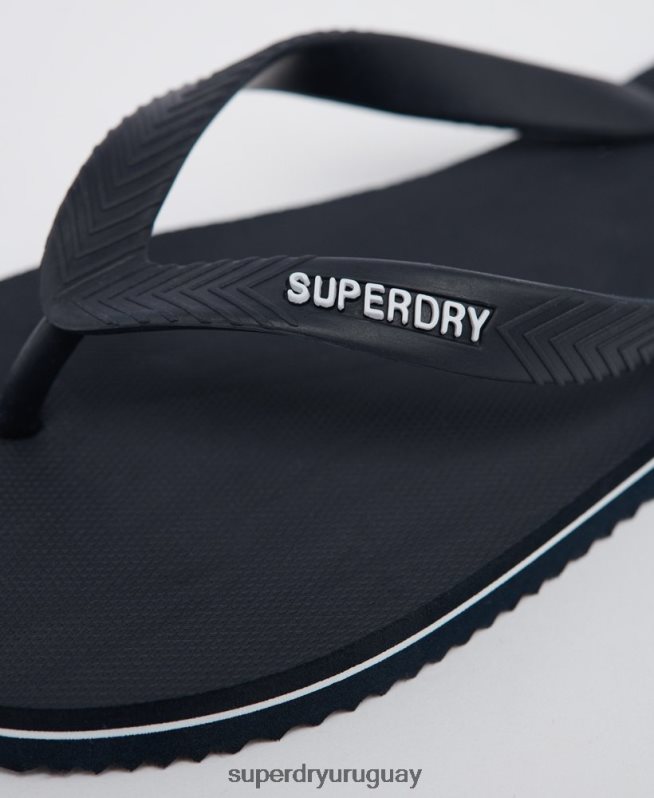 uy Superdry hombres chanclas lisas esenciales Armada DT2N8Z1949 zapatos