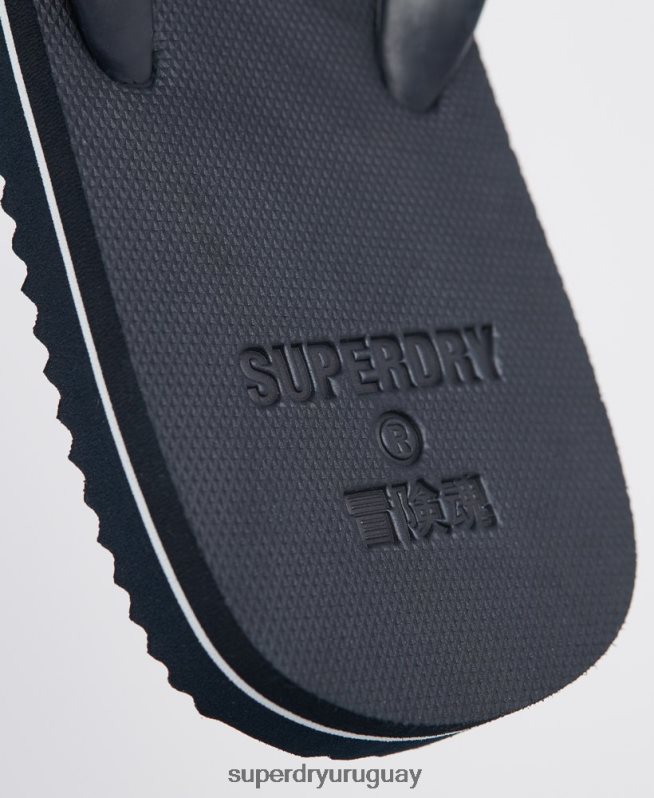 uy Superdry hombres chanclas lisas esenciales Armada DT2N8Z1949 zapatos