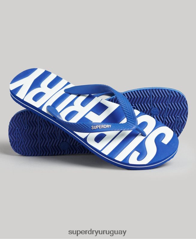 uy Superdry hombres chanclas veganas azul DT2N8Z114 zapatos