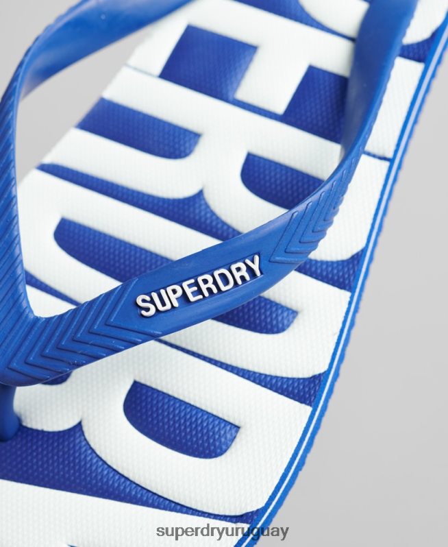 uy Superdry hombres chanclas veganas azul DT2N8Z114 zapatos