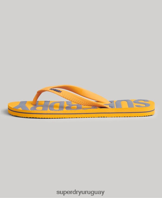 uy Superdry hombres chanclas veganas oro DT2N8Z1904 zapatos