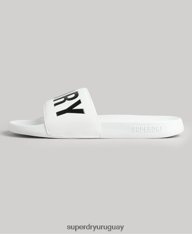 uy Superdry hombres Deslizadores de grupo de núcleo de código blanco DT2N8Z1892 zapatos