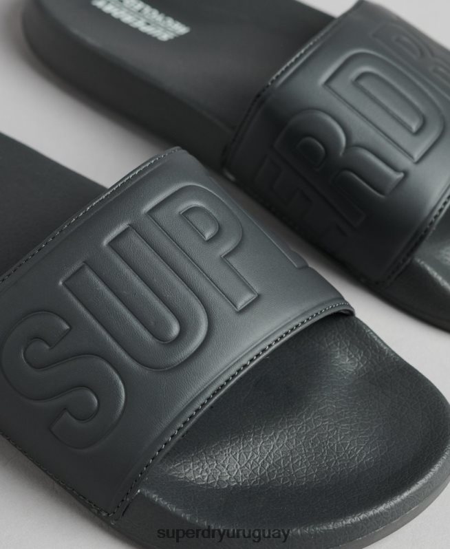 uy Superdry hombres Deslizadores de grupo de núcleo de código gris oscuro DT2N8Z1889 zapatos