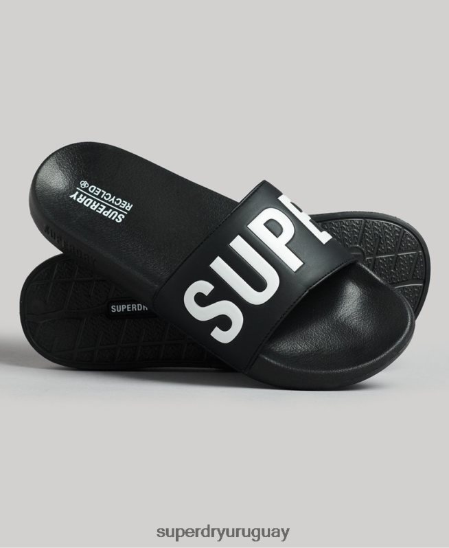 uy Superdry hombres Deslizadores de grupo de núcleo de código negro DT2N8Z1903 zapatos