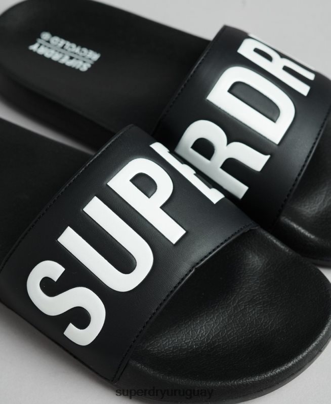 uy Superdry hombres Deslizadores de grupo de núcleo de código negro DT2N8Z1903 zapatos