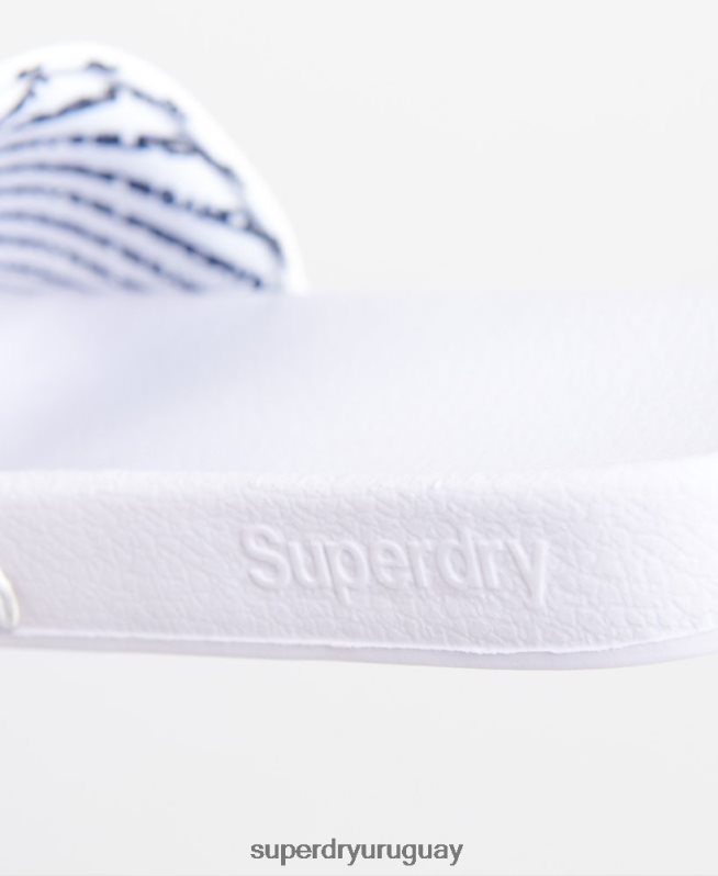 uy Superdry hombres chanclas clásicas con logo blanco DT2N8Z1939 zapatos