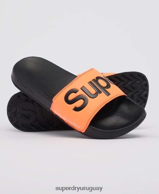 uy Superdry hombres chanclas clásicas con logo naranja DT2N8Z1934 zapatos