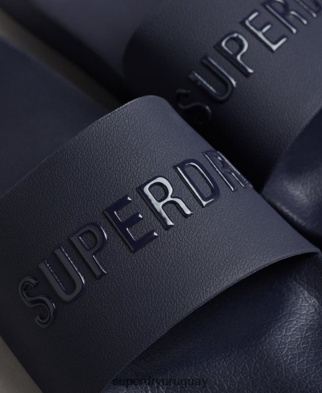 uy Superdry hombres chanclas de piscina con logo de código Armada DT2N8Z1886 zapatos