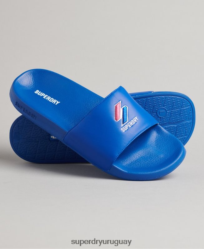 uy Superdry hombres deslizadores de piscina código esencial azul DT2N8Z1919 zapatos