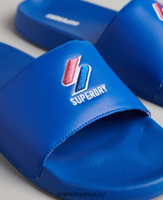 uy Superdry hombres deslizadores de piscina código esencial azul DT2N8Z1919 zapatos