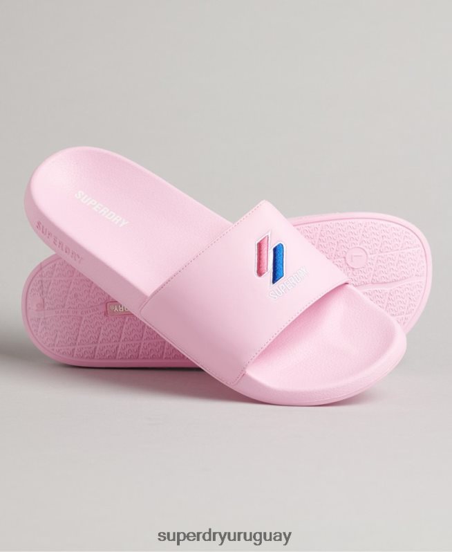 uy Superdry hombres deslizadores de piscina código esencial rosa DT2N8Z1942 zapatos