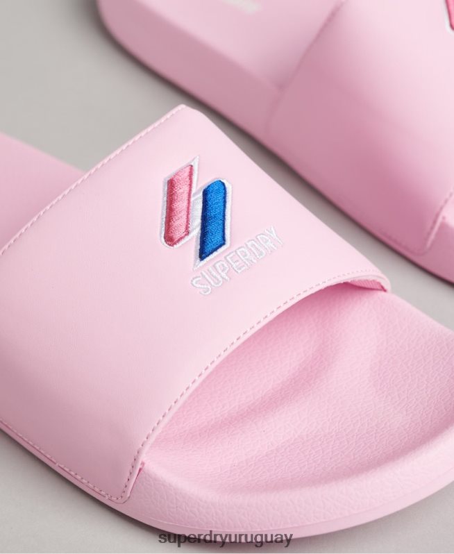 uy Superdry hombres deslizadores de piscina código esencial rosa DT2N8Z1942 zapatos