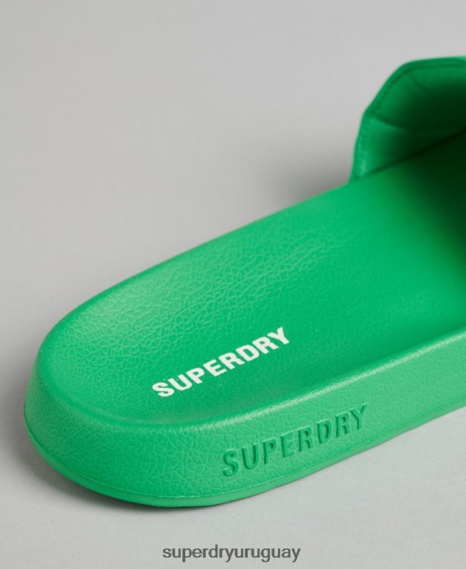 uy Superdry hombres deslizadores de piscina código esencial verde DT2N8Z1922 zapatos