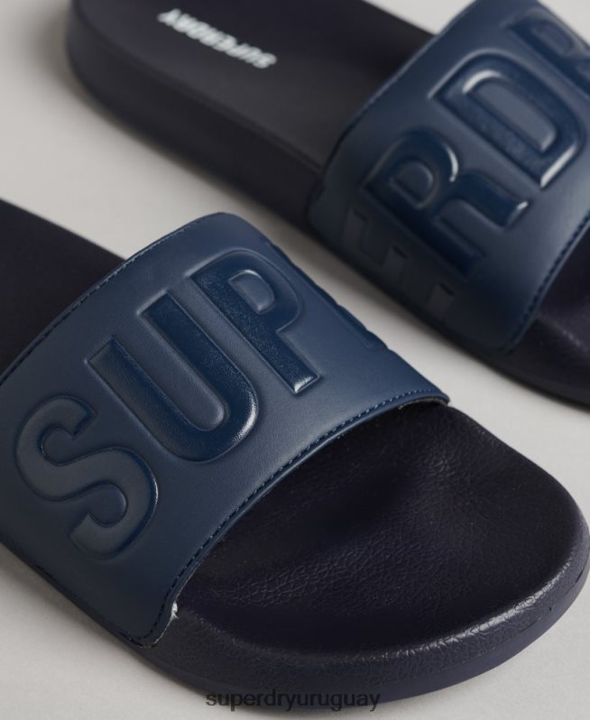 uy Superdry hombres deslizadores de piscina central Armada DT2N8Z1885 zapatos