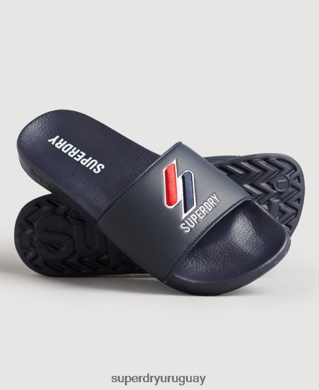 uy Superdry hombres deslizadores de piscina central Armada DT2N8Z1917 zapatos