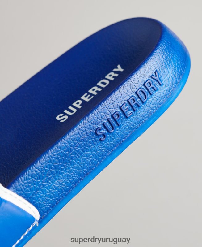 uy Superdry hombres deslizadores de piscina central azul DT2N8Z1924 zapatos