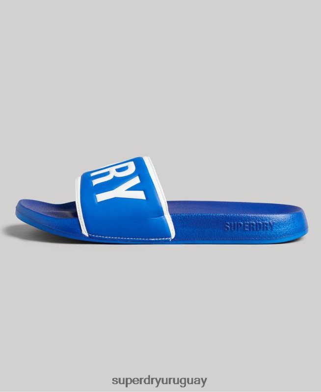 uy Superdry hombres deslizadores de piscina central azul DT2N8Z1924 zapatos