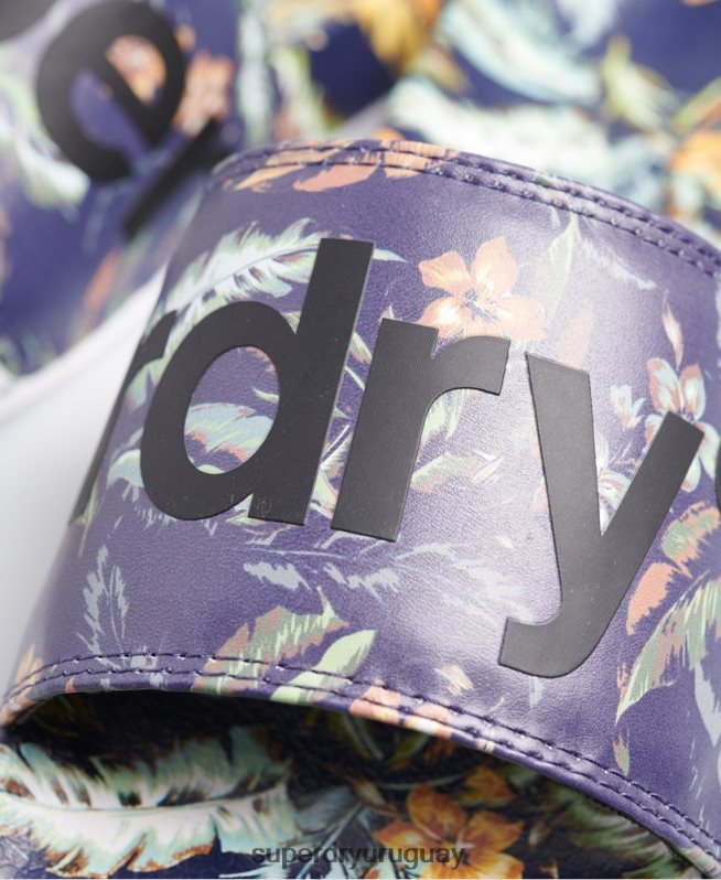 uy Superdry hombres deslizadores de piscina estampados multi DT2N8Z1931 zapatos