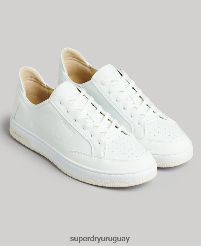 uy Superdry hombres tenis bajos vegan basket blanco DT2N8Z1897 zapatos