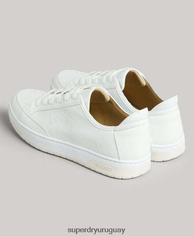 uy Superdry hombres tenis bajos vegan basket blanco DT2N8Z1897 zapatos