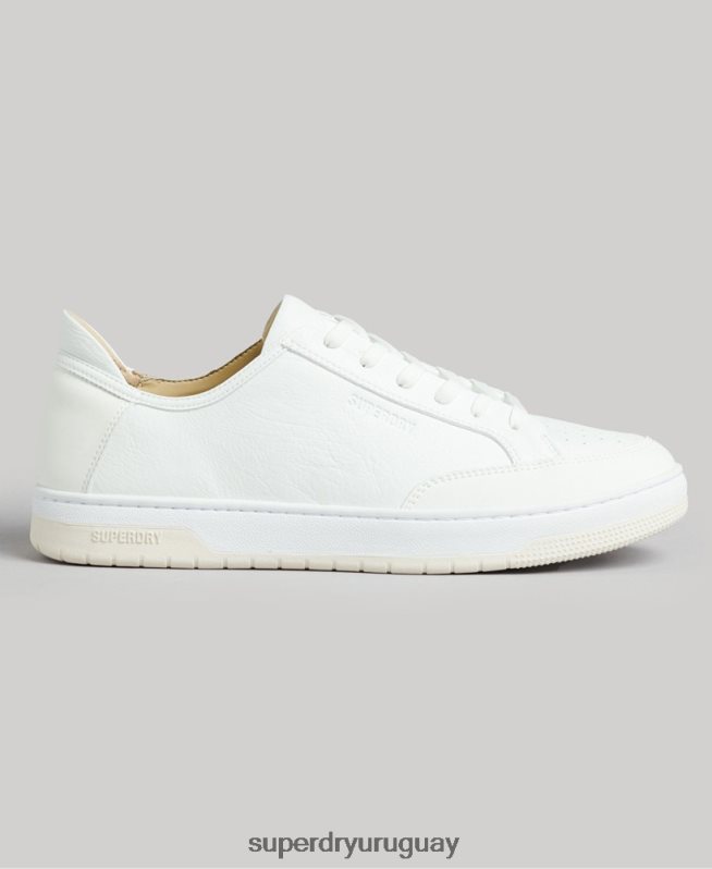 uy Superdry hombres tenis bajos vegan basket blanco DT2N8Z1897 zapatos