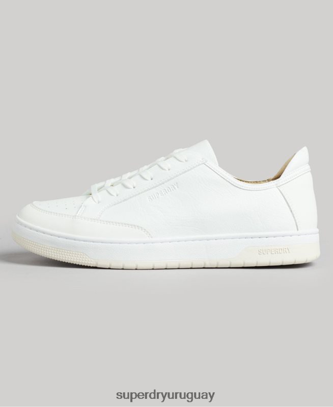 uy Superdry hombres tenis bajos vegan basket blanco DT2N8Z1897 zapatos