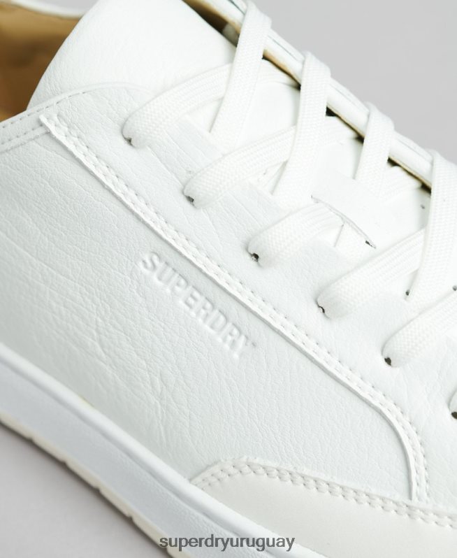 uy Superdry hombres tenis bajos vegan basket blanco DT2N8Z1897 zapatos