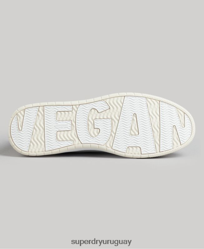 uy Superdry hombres tenis bajos vegan basket blanco DT2N8Z1897 zapatos