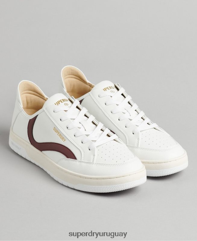 uy Superdry hombres tenis bajos vegan basket blanco DT2N8Z1911 zapatos