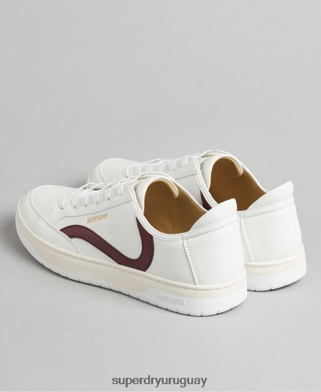 uy Superdry hombres tenis bajos vegan basket blanco DT2N8Z1911 zapatos