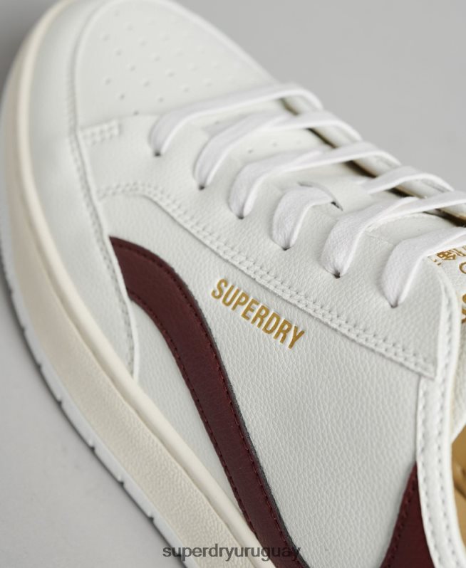 uy Superdry hombres tenis bajos vegan basket blanco DT2N8Z1911 zapatos