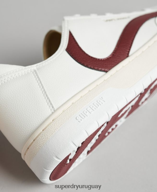uy Superdry hombres tenis bajos vegan basket blanco DT2N8Z1911 zapatos