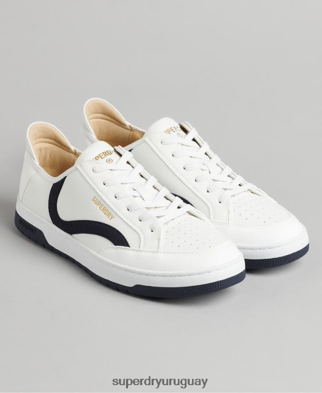 uy Superdry hombres tenis bajos vegan basket blanco DT2N8Z1950 zapatos