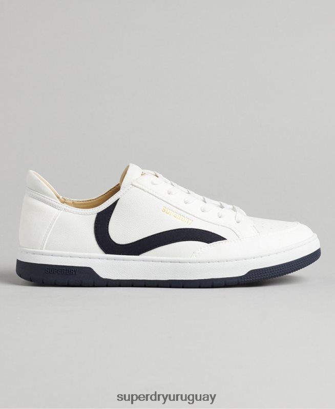 uy Superdry hombres tenis bajos vegan basket blanco DT2N8Z1950 zapatos