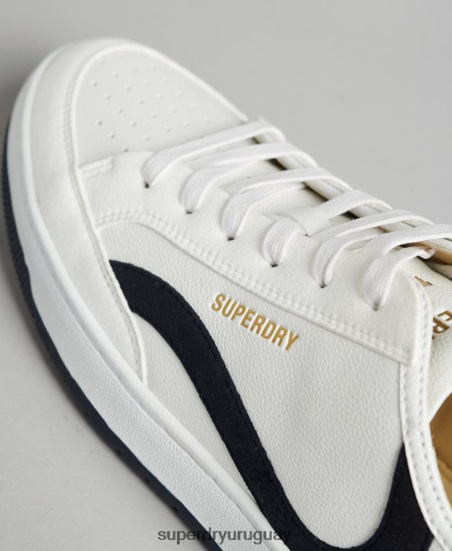 uy Superdry hombres tenis bajos vegan basket blanco DT2N8Z1950 zapatos