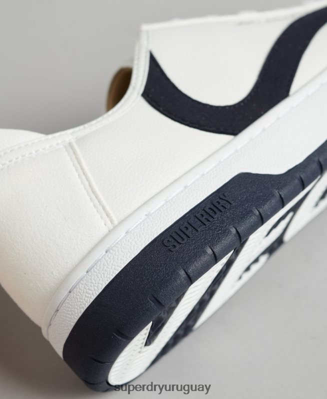 uy Superdry hombres tenis bajos vegan basket blanco DT2N8Z1950 zapatos